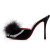 Christian Louboutin Mules Pin Up 100 mm Black/lin Porpora-multi Patent