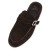 Christian Louboutin Muloman Mule Calf Leather Dark Brown