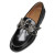 Christian Louboutin No Penny Spikes Loafers Calf Leather Black
