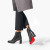 Christian Louboutin Out Line Spikes High Ankle Boot 70 mm Calfskin Black
