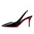 Christian Louboutin Posticha 80 Mm Sling Back Pumps Patent Calf Leather Et Pvc Black