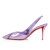 Christian Louboutin Posticha 80 Mm Sling Back Pumps Specchio Leather And Pvc Parme