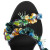 Christian Louboutin Rosalie Tropica 100 Mm Sandals Embroidered Crepe Satin Pvc And Leather Black