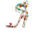 Christian Louboutin Sandal Crosse Du Desert 100 mm Multi Crepe satin