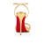 Christian Louboutin Sandal Loubi Queen 120 mm Bouton D Or/lin Bouton D Or Leather