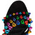 Christian Louboutin Sandal Spikita Strap 100 mm Black/multi/lin Bk Suede Leather