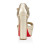 Christian Louboutin Sandaloo 130 Mm Strappy Sandals Laminated Nappa Leather Platine