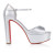 Christian Louboutin Sandaloo 130 Mm Strappy Sandals Laminated Nappa Leather Silver