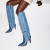 Christian Louboutin Santia Botta 85 Mm Boots Nappa Leather And Denim