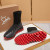 Christian Louboutin Sharky Sock Sneakers Knit Mesh Black