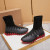 Christian Louboutin Sharky Sock Sneakers Knit Mesh Black