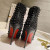 Christian Louboutin Snakilta Spiked Ankle Boots 120mm Calfskin Black
