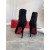 Christian Louboutin So Kate Booty Plume Ankle Boots 100mm Suede Black
