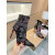 Christian Louboutin So Kate Starlight Red Sole Boots 100 mm Strass Multicolor