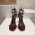 Christian Louboutin So Me 100mm Sandals Spikes Coffee