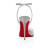 Christian Louboutin Spikaqueen 100 Mm Pumps PVC Calf Leather And Strass Silver
