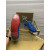 Christian Louboutin Spike Rhinestones Loafers Velvet Royal Blue