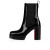 Christian Louboutin Spikita Booty Chelsea Stage 110 mm Black Leather