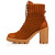 Christian Louboutin Spikita Booty Dakita Lug 70 mm Foxy/antic Gold Calf