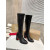Christian Louboutin Stretchadoxa Botta Alta 70MM Boots Calf Black