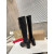 Christian Louboutin Stretchadoxa Botta Alta 70MM Boots Calf Black