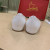 Christian Louboutin Studded Anjalina Flats Calfskin White