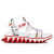 Christian Louboutin Summer Loubishark Sandals Calf Leather Shun Sudo Flower Print White