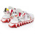 Christian Louboutin Summer Loubishark Sandals Women Calf Leather Shun Sudo Flower Print White