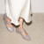 Christian Louboutin Sweet Jane Ballerina Flats Metallic Patent Calf Leather Mauve