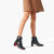 Christian Louboutin Turela Ankle Boot 55mm Alligator Embossed Calfskin Black