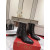 Christian Louboutin With My Guitar Ankle Boots 65mm Alligator Embossed with Studs Leather Black