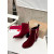 Christian Louboutin Yoz The Lips Boot 70mm Velvet Burgundy