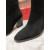 Christian Louboutin Zip Ankle Boots 70mm With Chain Velvet Black