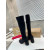 Christian Louboutin Stretchadoxa Botta Alta 70MM Boots Veau Velours Black