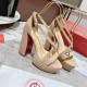 Christian Louboutin Movida Jane Platform Sandals 130mm Nappa Leather Nude