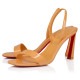 Christian Louboutin O Condora 100mm Strappy Sandals Patent Leather Orange